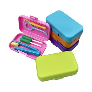 Bộ Chăm Sóc Nha Khoa Du Lịch Di Động Bàn Chải Đánh Răng Có Thể Tháo Rời Bàn Chải Interdental Hộp Bảo Quản Aligner Nhai Nẹp Dụng Cụ Loại Bỏ