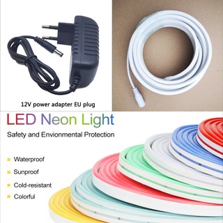 Dải đèn LED neon silicon linh hoạt 5M Băng LED chống nước tuyến tính nhúng, Dây neon linh hoạt điện áp thấp 12V cho trong nhà ngoài trời Trang trí tiệc tại nhà