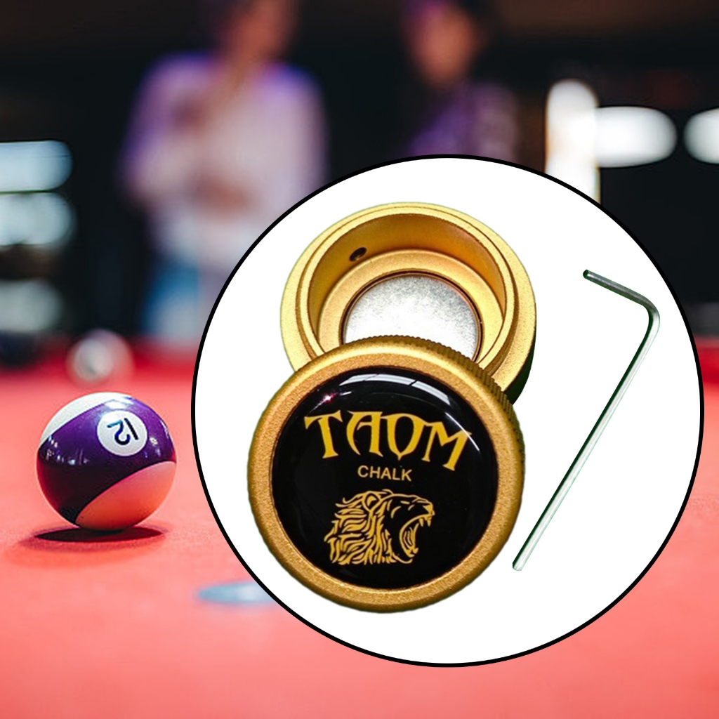 Bể bơi cue phấn giữ hồ bơi cue snooker phụ kiện phấn kim loại hộp tròn snooker cue phấn