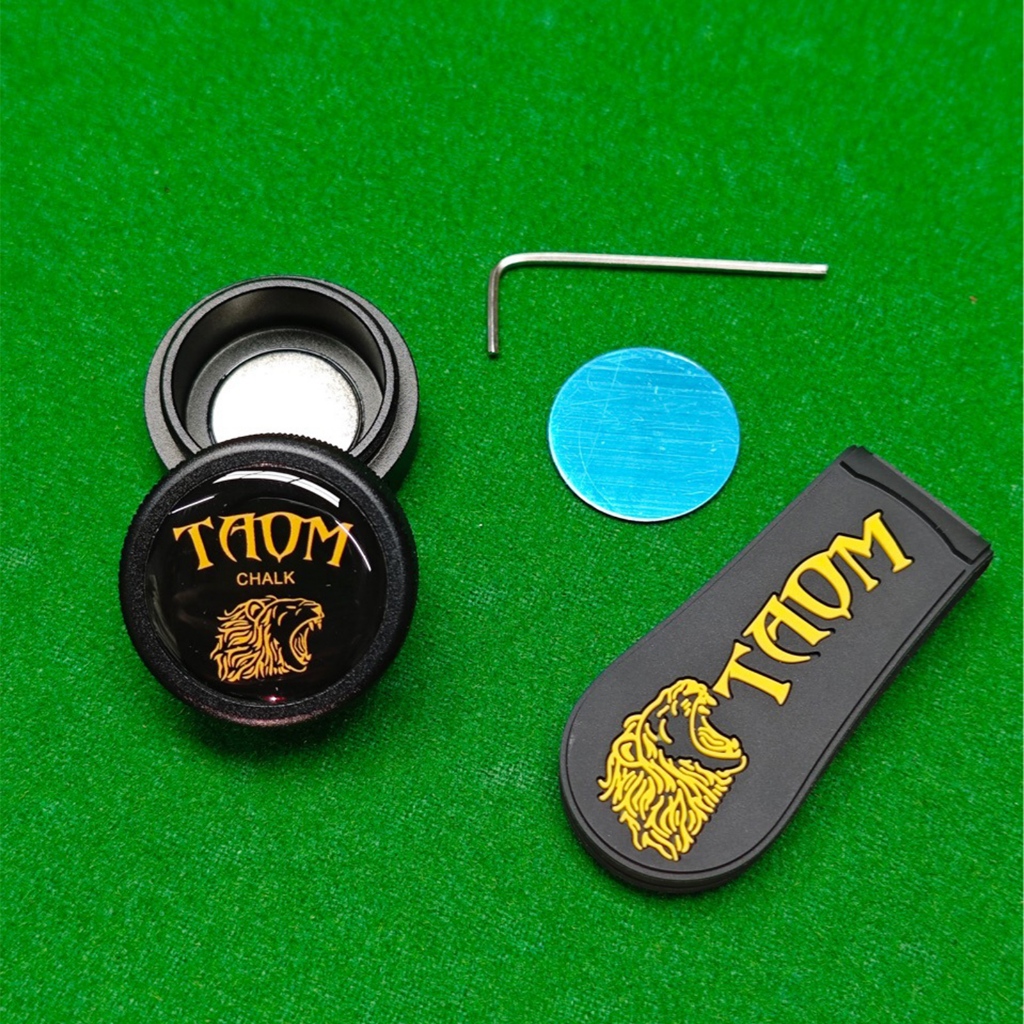 Bể bơi cue phấn giữ hồ bơi cue snooker phụ kiện phấn kim loại hộp tròn snooker cue phấn