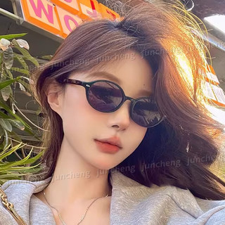 Kính râm gọng hình bầu dục cổ điển Hàn Quốc Thích hợp cho nữ và nam giới có khả năng chống tia cực tím