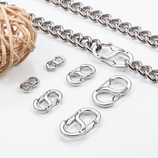 Đánh Bóng Thép Không Gỉ Khóa Chữ S Hai Đầu Mùa Xuân Khóa Tự Làm Trang Sức Vòng Tay Vòng Cổ Phụ Kiện