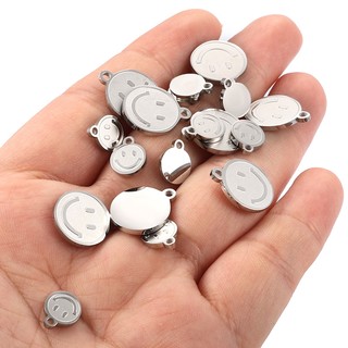 Đánh Bóng Thép Không Gỉ Giảm Cười Mặt Dây Chuyền Trang Sức Quyến Rũ DIY Vòng Cổ Vòng Tay Phụ Kiện Ăn Mòn Đuôi Thẻ