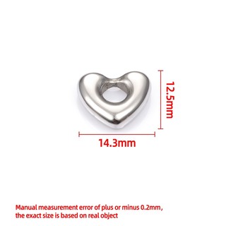 Thép không gỉ Rỗng Tình Yêu Mặt Dây Chuyền Hình Trái Tim Quyến Rũ Tự Làm Handmade Vòng Tay Vòng Cổ Phụ Kiện Trang Sức Vật Liệu