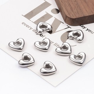Thép không gỉ Rỗng Tình Yêu Mặt Dây Chuyền Hình Trái Tim Quyến Rũ Tự Làm Handmade Vòng Tay Vòng Cổ Phụ Kiện Trang Sức Vật Liệu