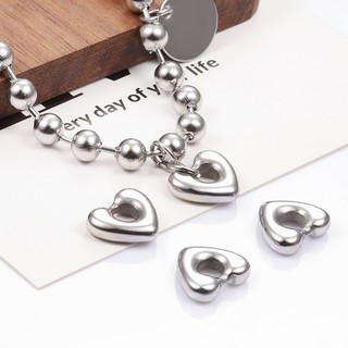Thép không gỉ Rỗng Tình Yêu Mặt Dây Chuyền Hình Trái Tim Quyến Rũ Tự Làm Handmade Vòng Tay Vòng Cổ Phụ Kiện Trang Sức Vật Liệu