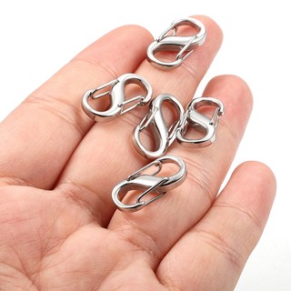 Đánh Bóng Thép Không Gỉ Khóa Chữ S Hai Đầu Khóa Lò Xo Tự Làm Trang Sức Vòng Tay Vòng Cổ Phụ Kiện