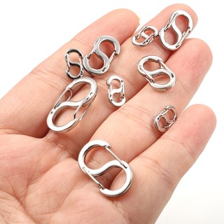 Đánh Bóng Thép Không Gỉ Khóa Chữ S Hai Đầu Mùa Xuân Khóa Tự Làm Trang Sức Vòng Tay Vòng Cổ Phụ Kiện