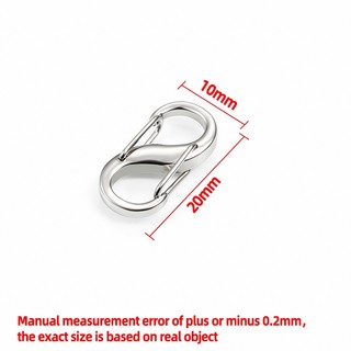Đánh Bóng Thép Không Gỉ Khóa Chữ S Hai Đầu Khóa Lò Xo Tự Làm Trang Sức Vòng Tay Vòng Cổ Phụ Kiện