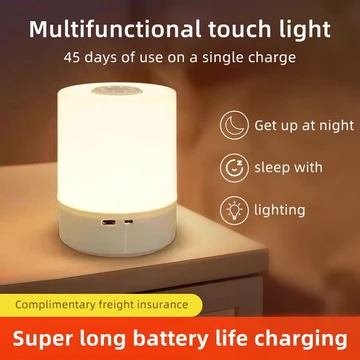 Đèn LED cảm ứng Đèn bàn Mini có thể sạc lại Đèn ngủ Đèn học tại nhà Đèn ngủ Đèn ngủ Đọc sách Phòng ngủ Hành lang