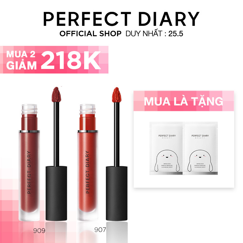 Son Kem Perfect Diary Dreammatte Màu Lì Siêu Mịn Lâu Trôi Cao Cấp 2.5g 