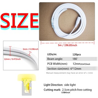 Đèn LED dải 12V DC Neon, Đèn dây neon chống nước linh hoạt hẹp, Dải neon ngoài trời có thể cắt bằng silicon cho sân vườn Trang trí ngày lễ Giáng sinh