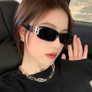 Bounce Di Retro Kính râm gọng nhỏ Instagram Ảnh đường phố phổ biến Hình lõm Kính râm phân cực chống tia cực tím cho nam và nữ
