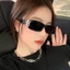 Bounce Di Retro Kính râm gọng nhỏ Instagram Ảnh đường phố phổ biến Hình lõm Kính râm phân cực chống tia cực tím cho nam và nữ