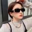 Bounce Di Retro Kính râm gọng nhỏ Instagram Ảnh đường phố phổ biến Hình lõm Kính râm phân cực chống tia cực tím cho nam và nữ