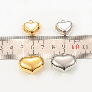 Được đánh bóng bằng thép không gỉ Tình yêu Mặt dây chuyền vàng 18k Quyến rũ tự làm Trang sức Vòng cổ Vòng tay Mặt dây chuyền hình trái tim rỗng