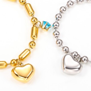 Được đánh bóng bằng thép không gỉ Tình yêu Mặt dây chuyền vàng 18k Quyến rũ tự làm Trang sức Vòng cổ Vòng tay Mặt dây chuyền hình trái tim rỗng