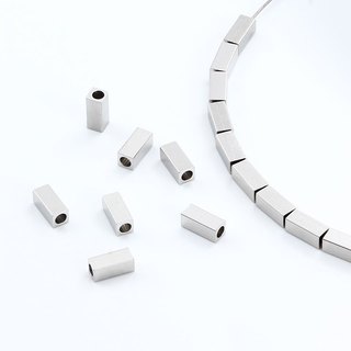 Số Lượng Cao Thép Không Gỉ Hình Chữ Nhật Hạt Mạ Bạc Miếng Đệm Hạt Cho DIY Trang Sức Phát Hiện Vòng Tay Handmade Bán Buôn
