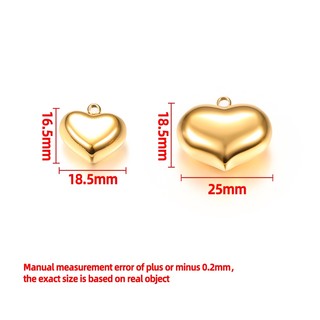 Được đánh bóng bằng thép không gỉ Tình yêu Mặt dây chuyền vàng 18k Quyến rũ tự làm Trang sức Vòng cổ Vòng tay Mặt dây chuyền hình trái tim rỗng