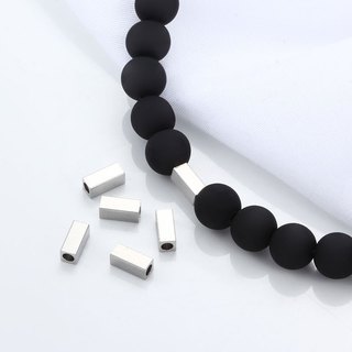 Số Lượng Cao Thép Không Gỉ Hình Chữ Nhật Hạt Mạ Bạc Miếng Đệm Hạt Cho DIY Trang Sức Phát Hiện Vòng Tay Handmade Bán Buôn