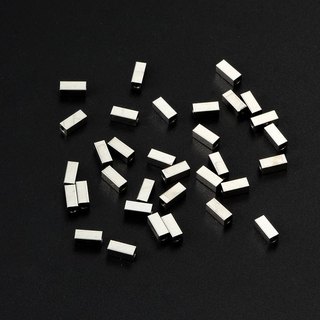 Số Lượng Cao Thép Không Gỉ Hình Chữ Nhật Hạt Mạ Bạc Miếng Đệm Hạt Cho DIY Trang Sức Phát Hiện Vòng Tay Handmade Bán Buôn