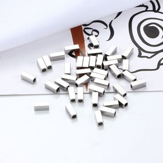 Số Lượng Cao Thép Không Gỉ Hình Chữ Nhật Hạt Mạ Bạc Miếng Đệm Hạt Cho DIY Trang Sức Phát Hiện Vòng Tay Handmade Bán Buôn