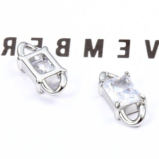 Hoàn thiện Ba Lan Kim Cương Hình Vuông Quyến Rũ 2 Lỗ Mặt Dây Bông Tai Vòng Tay Trang Sức Làm Đồ Dùng Tự Làm Phát Hiện Phụ Kiện