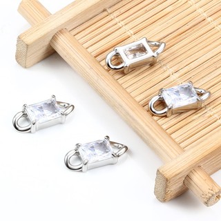 Hoàn thiện Ba Lan Kim Cương Hình Vuông Quyến Rũ 2 Lỗ Mặt Dây Bông Tai Vòng Tay Trang Sức Làm Đồ Dùng Tự Làm Phát Hiện Phụ Kiện
