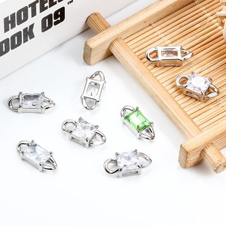 Hoàn thiện Ba Lan Kim Cương Hình Vuông Quyến Rũ 2 Lỗ Mặt Dây Bông Tai Vòng Tay Trang Sức Làm Đồ Dùng Tự Làm Phát Hiện Phụ Kiện
