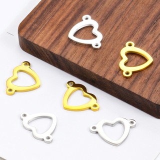 Vàng 18K Đánh Bóng Thép Không Gỉ Trái Tim Quyến Rũ Mặt Dây Chuyền Thời Trang Để Làm Đồ Trang Sức DIY Handmade Phụ Kiện