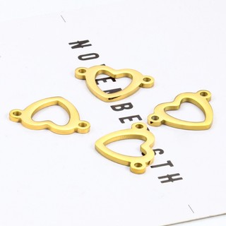 Vàng 18K Đánh Bóng Thép Không Gỉ Trái Tim Quyến Rũ Mặt Dây Chuyền Thời Trang Để Làm Đồ Trang Sức DIY Handmade Phụ Kiện