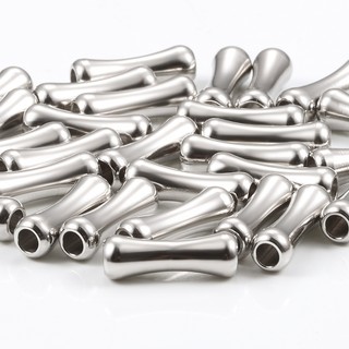 Thép không gỉ Tre xuyên lỗ Hạt Phụ kiện Trang sức diy Vòng cổ Vòng tay Hạt