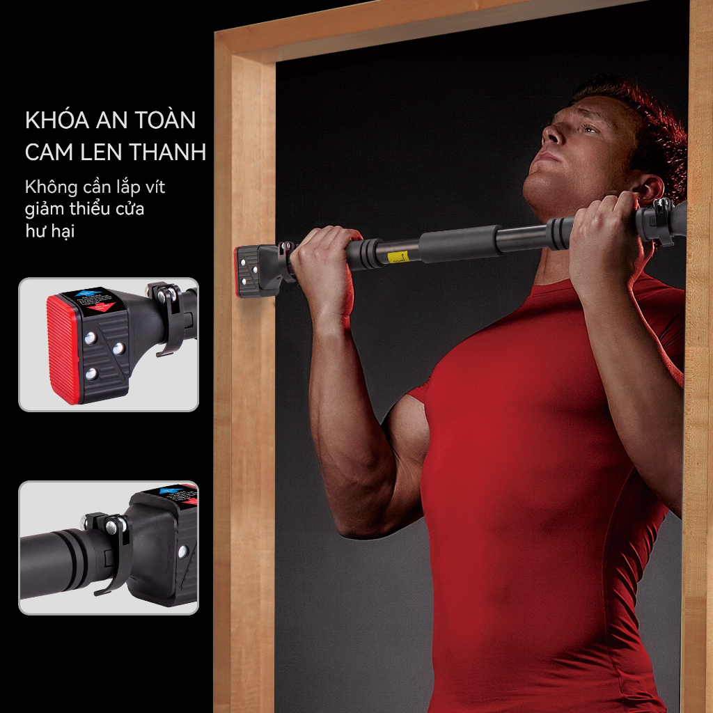 Xà đơn treo tường - Xà đơn gắn cửa gắn tường đa năng tập gym thể hình Thanh xà đơn treo tường.