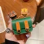 Vỏ Bảo Vệ Hộp Sạc Tai Nghe AirPods3gen 2023 / AirPods2Pro Bằng Da In Họa Tiết Brown CEL / INE Thời Trang Sang Trọng Ốp