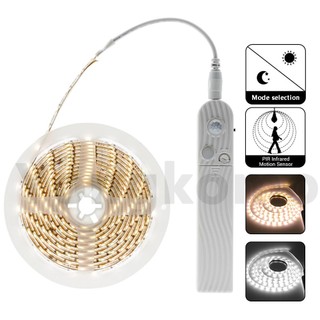 2835 Dải Đèn PIR Không Dây Với Cảm Biến Chuyển Động Chiếu Sáng Đèn Ngủ Băng LED Pin Tủ Quần Áo Đèn Nhà Bếp