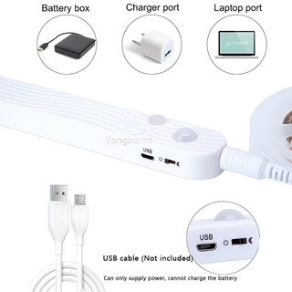 2835 Dải Đèn PIR Không Dây Với Cảm Biến Chuyển Động Chiếu Sáng Đèn Ngủ Băng LED Pin Tủ Quần Áo Đèn Nhà Bếp