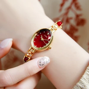 Tính khí đơn giản và thời trang, đồng hồ nữ hình bầu dục chống thấm nước thạch anh sang trọng nhẹ