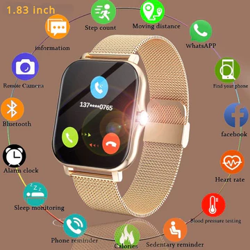 Đồng hồ thông minh Y13 Sport Fitness Tracker Vòng đeo tay thông minh 1,8 inch Toàn màn hình Đồng hồ thông minh Huyết áp Nhịp tim Cuộc gọi Bluetooth H13 IP67