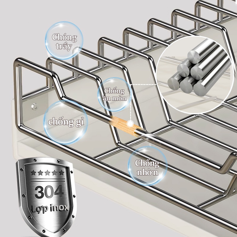 Cambond Giỏ kéo dưới bồn rửa, Kệ tổ chức dạng ngăn kéo với Giá để bát trượt