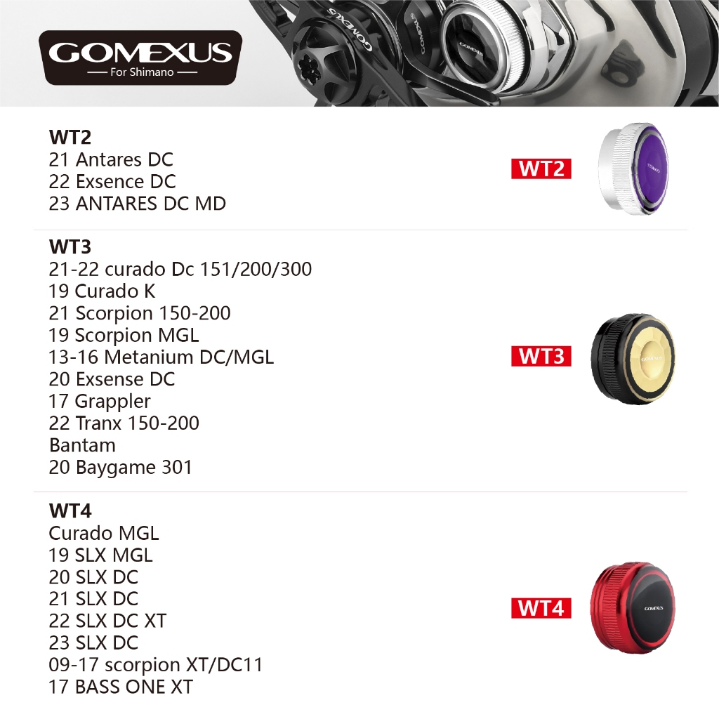 Ảnh Gomexus Ống Căng Thẳng Núm Nắp Cho Shimano SLX Antares Exsence Curado Baitcasting Câu Cá Phanh Cơ WT1 1