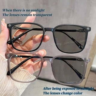 Kính Photochromic chống bức xạ 2in1 dành cho nam Khung kính vuông chống ánh sáng xanh