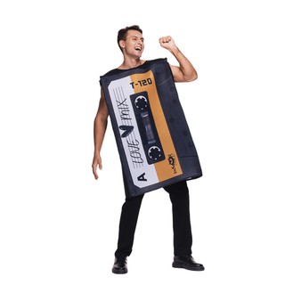 Người Lớn Ngộ nghĩnh Cassette Băng Hallowen Trang Phục Đảng Trò Chơi Retro Máy Ảnh & Âm Nhạc Cassette Linh Vật Cosplay Trang Phục Nam Carnival Sân Khấu Biểu Diễn Lạ Mắt Trang Phục