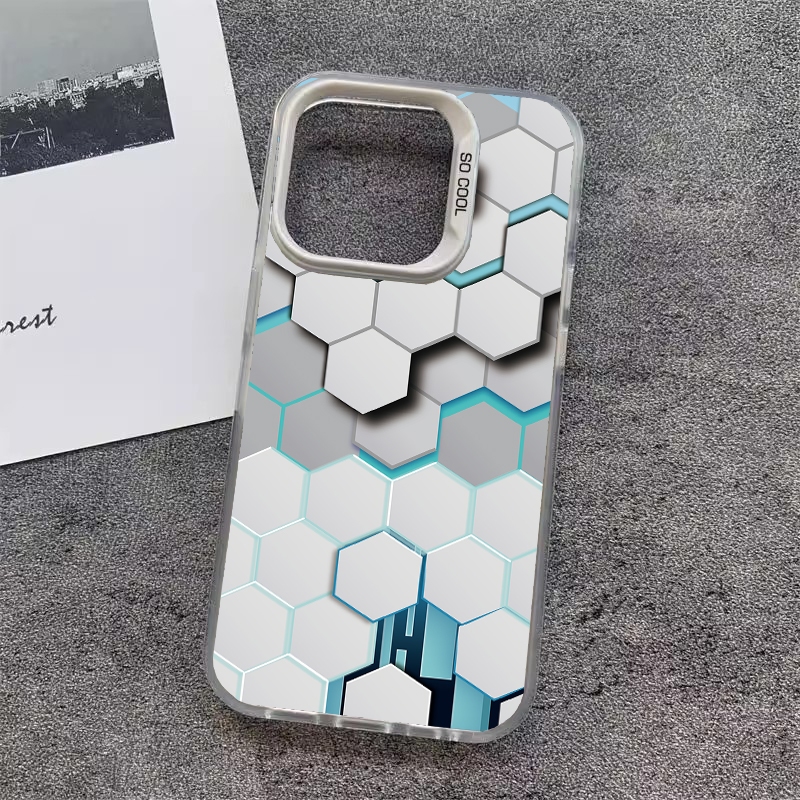 Ốp lưng tổ ong đơn giản thời trang Lingge Honor X9A X9B X8A X8B X7A X7B X6B X6C X50 X40 400 Lite 90 Pro 5G Vỏ điện thoại chống sốc đầy màu sắc