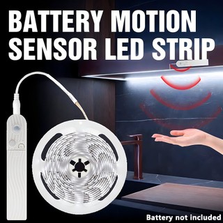 2835 SMD PIR Cảm Biến Chuyển Động Đèn LED Tủ 1m 2m 3m DC 5V Dải Pin Băng Dưới Giường Đèn Trang Trí Tủ Đèn