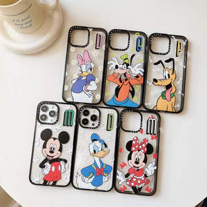 Ốp điện thoại hình Mickey Minnie hoạt hình dễ thương Disney cho iphone 16 Pro Max 15 Pro Max 15 Plus 14 Pro Max 14Plus i14 13 Pro Max i11 i13 13pro 12 Pro Max Acrylic Vỏ bảo vệ