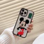 Ốp điện thoại hình Mickey Minnie hoạt hình dễ thương Disney cho iphone 16 Pro Max 15 Pro Max 15 Plus 14 Pro Max 14Plus i14 13 Pro Max i11 i13 13pro 12 Pro Max Acrylic Vỏ bảo vệ