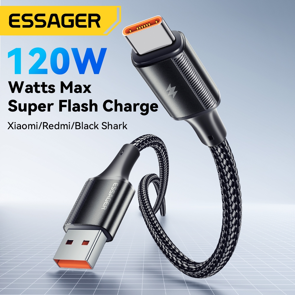 Ảnh Cáp Usb Essager 120W Type C cho dây sạc nhanh xiaomi 6A 2