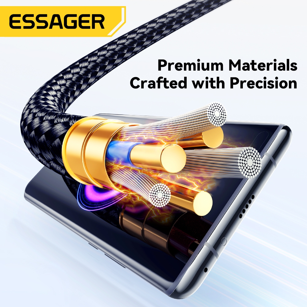 Ảnh Cáp Usb Essager 120W Type C cho dây sạc nhanh xiaomi 6A 4