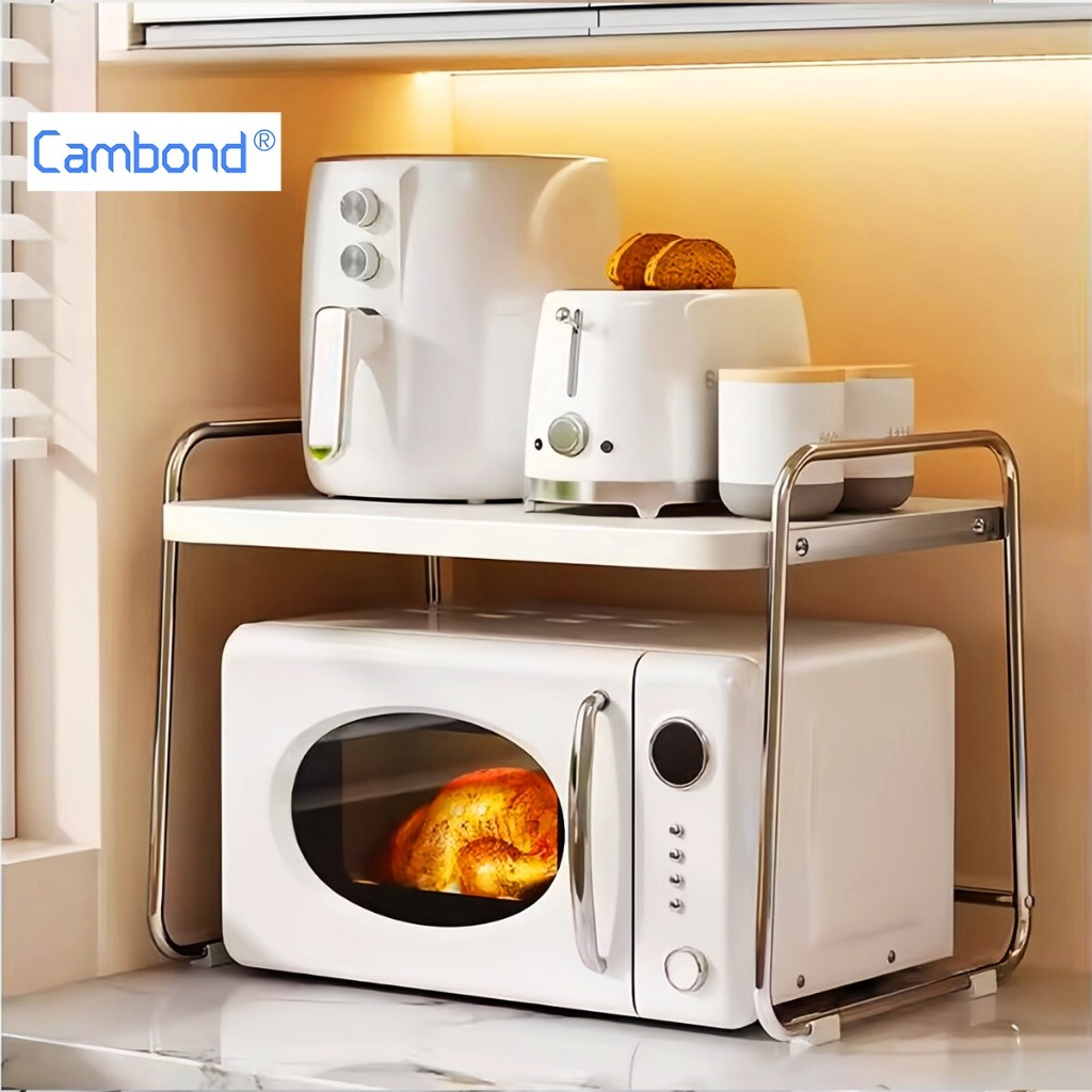 Cambond Giá sắp xếp lò vi sóng Kệ lò nướng bằng thép không gỉ Nhà bếp Giá tổ chức