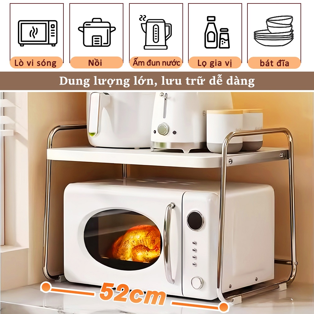 Cambond Giá sắp xếp lò vi sóng Kệ lò nướng bằng thép không gỉ Nhà bếp Giá tổ chức